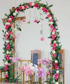 Pastel Fresh Floral Puja Backdrop - Image 2