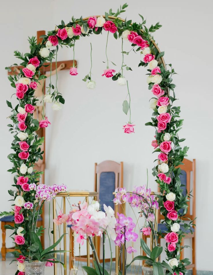 Pastel Fresh Floral Puja Backdrop - Image 2