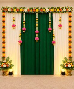 Pastel Pink Traditional Diwali Backdrop - Image 4
