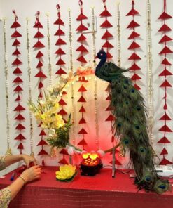 Peacock Jewel Tones Ganpati Balloon Backdrop - Image 3
