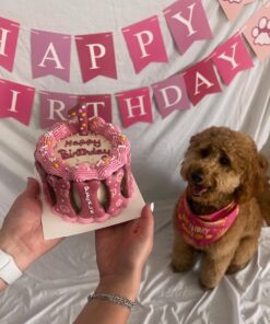 Pink & White Woof Birthday Decor - Image 2