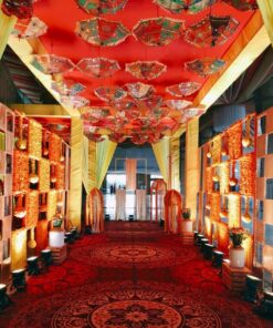 Rajasthani Umbrella & Garland Festive Photo Decor - Image 3