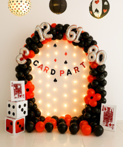 Red & Black Casino Lantern Diwali Decor - Image 3