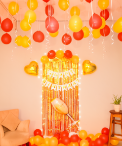 Red & Gold Birthday Glow Decor