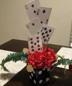 Red & Gold Club Card Party Balloon Bouquet - Image 2