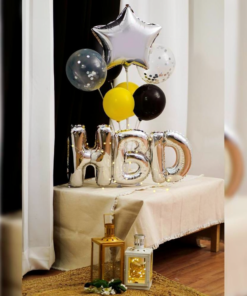 Silver Spark Birthday Balloon Bouquet