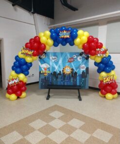Superman Balloon Arch Birthday Decor - Image 3