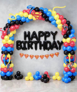 Superman Balloon Arch Birthday Decor