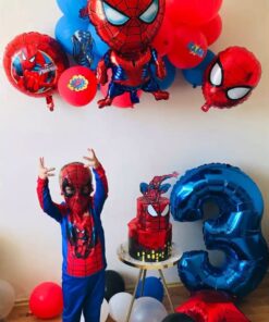 Superman Blue Balloon Birthday Backdrop - Image 3