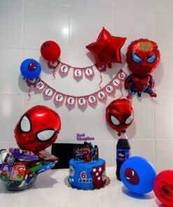 Superman Blue Balloon Birthday Backdrop - Image 2