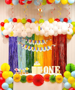 Vibrant Rainbow Birthday Decor