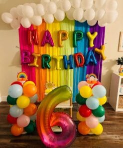 Vibrant Rainbow Birthday Decor - Image 3