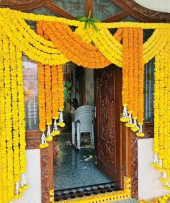Yellow & Orange Garland Diwali Entrance Decor - Image 4