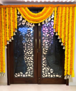 Yellow & Orange Garland Diwali Entrance Decor